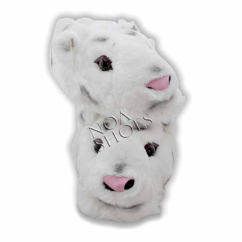 Panduf Erkek Kurt Beyaz Ev Terliği Peluş Büyük Numara Noa Shoes Türkiye